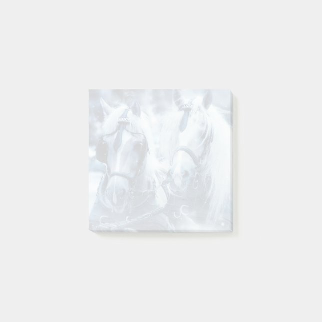 Schönes Foto für Pferde im Winter Post-it Klebezettel (Vorderseite)