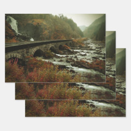 Schönes Foto Landschaftlich Natur Geschenkpapier Set