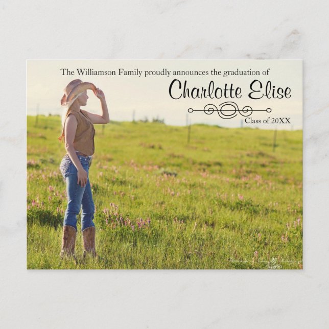 Schönes Foto mit Geblüht Grad Post Card Ankündigungspostkarte (Vorderseite)