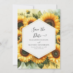 Schönes Foto Sonnenblumen Hochzeit Save The Date