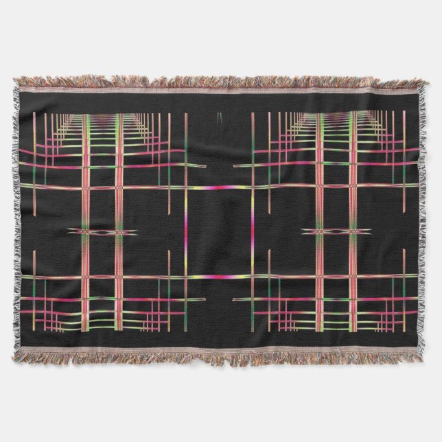 Schönes Fraktal-Pattern-Keule Decke (Vorderseite)
