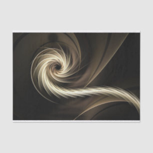 Schönes Fraktal Swirl-Design Braun & Cremefarben Seidenpapier