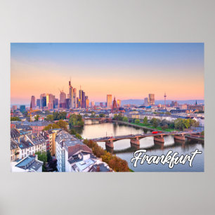 Schönes Frankfurt, Deutschland, an Sundown Poster