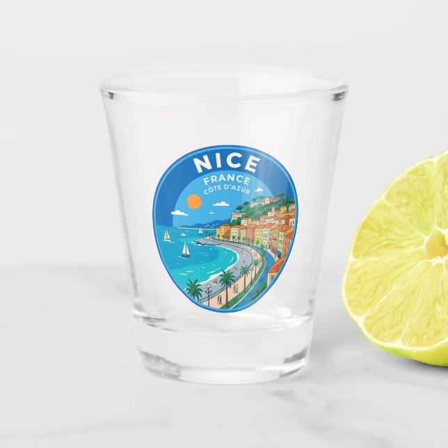 Schönes Frankreich Schnapsglas (Vorderseite)