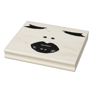 Schönes Frauengesicht Augen Lift Kunst Gummistempel