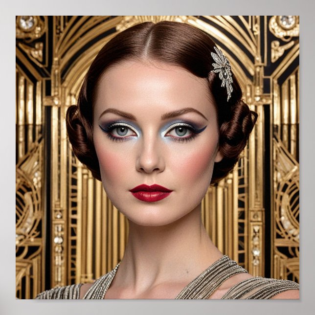 Schönes Frauengesicht Poster (Vorne)