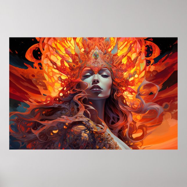 Schönes Frauenportrait Bezaubernd Poster (Vorne)