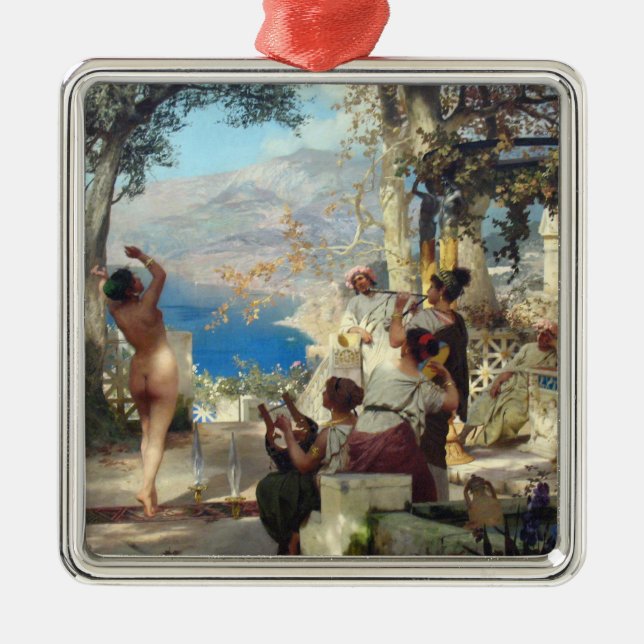 Schönes Frauentanz zwischen Daggers Ornament Aus Metall (Vorne)