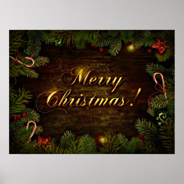 Schönes frohes Weihnachten Poster (Vorne)