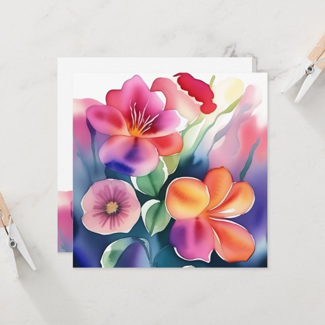 Schönes, fröhliches,leichtes,frühes,sommerliches,n einladung (Vorderseite/Rückseite Beispiel)