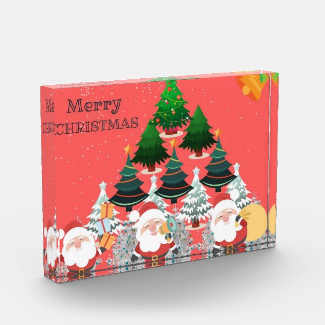 Schönes fröhliches Weihnachtsdesign Fotoblock (Links)