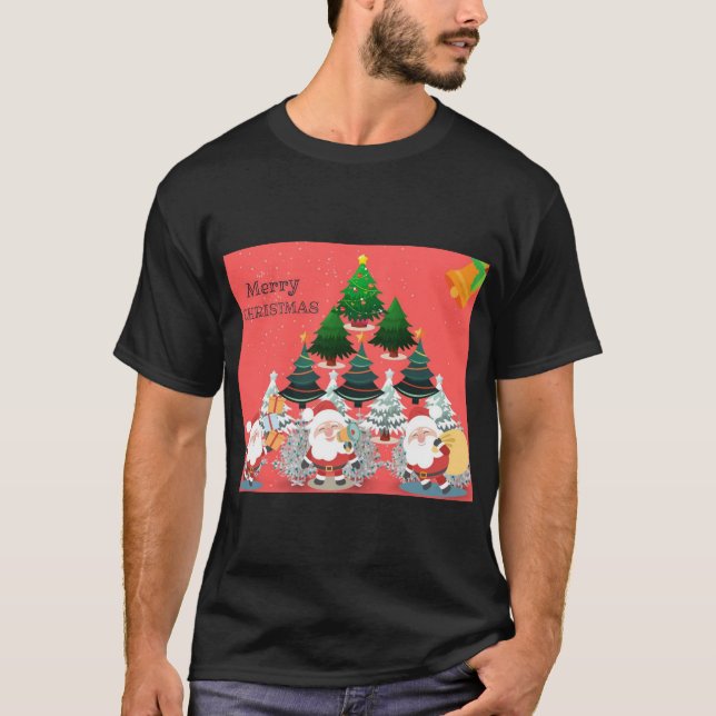 Schönes fröhliches Weihnachtsdesign T-Shirt (Vorderseite)