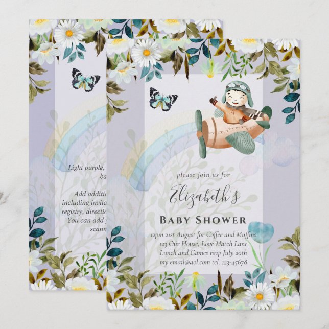 Schönes Fun Pilot Kinderspielgeräte Einladungen (Vorne/Hinten)