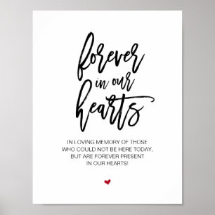 Schönes für immer in unserem Herzen, Schwarze Gede Poster