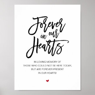 Schönes für immer in unserem Herzen, Schwarze Gede Poster