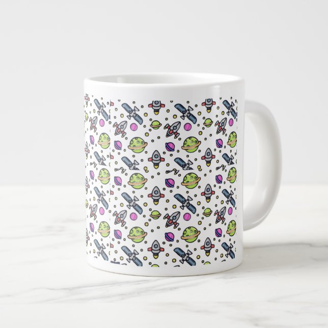 Schönes Galaxiemuster Jumbo-Tasse (Vorderseite Rechts)