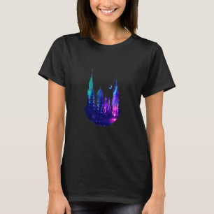 Schönes Galaxy-Holzschloss T-Shirt