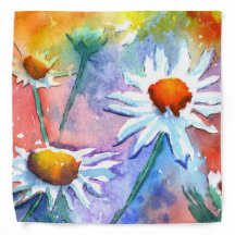 Schönes Gänseblümchen-BlumenWasserfarbeBandana