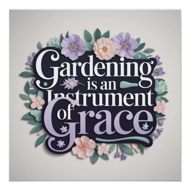 Schönes Gartenangebot Elegantes Design Poster (Vorderseite)
