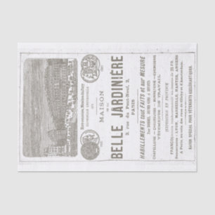 Schönes Gartenhaus Paris 1888 Seidenpapier