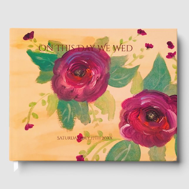 Schönes Gästebuch für Hochzeiten (Vorderseite)