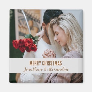 Schönes Gedenkpaar Foto Weihnachtsgeschenke Weihna Magnet