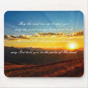 Schönes Gedicht "Möge die Straße aufsteigen, um di Mousepad