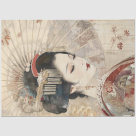 Schönes Geisha Portrait Seidenpapier