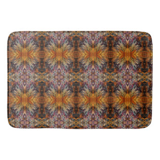 Schönes gelbes gelbes Orangenbraun, blau gemischt Badematte