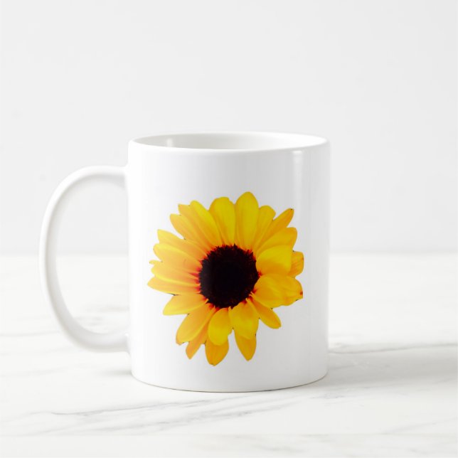 Schönes Gelborn mit Sonnenblumen Kaffeetasse (Links)