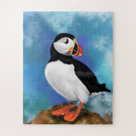 Schönes Gemälde von Puffin Bird Migning - Puzzle
