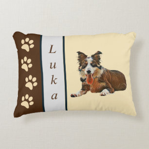 Schönes, gemaltes Border Collie Accent Pillow Dekokissen