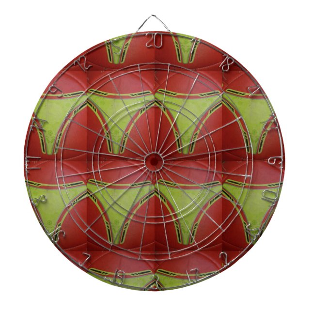 Schönes geometrisch goldgelbes Muster Dartscheibe (vorne)