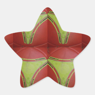 Schönes geometrisch goldgelbes Muster Stern-Aufkleber