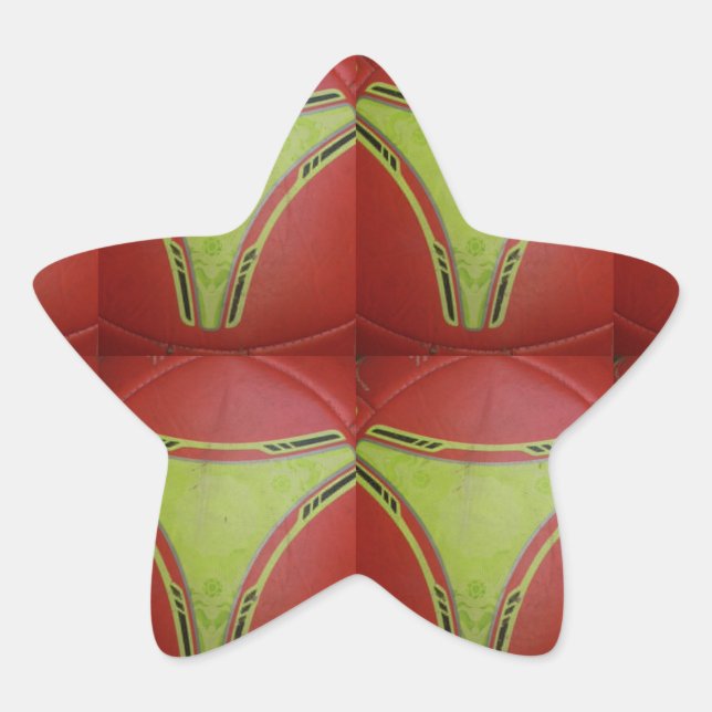 Schönes geometrisch goldgelbes Muster Stern-Aufkleber (Vorderseite)