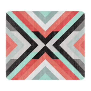 Schönes geometrisches Muster der Minze Schneidebrett