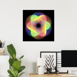 Schönes geometrisches Muster hikari22 Poster