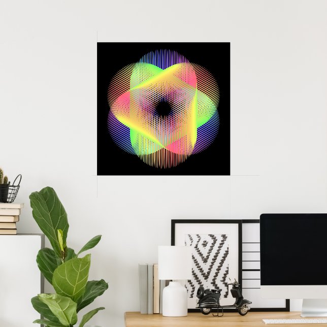 Schönes geometrisches Muster hikari22 Poster (Heimbüro)