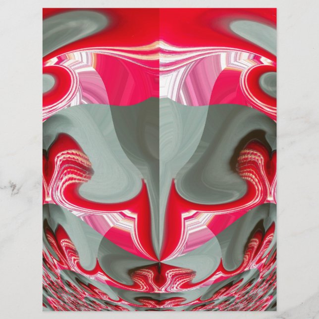 Schönes geometrisches Red Ash Gray Motif Art Desig (Vorderseite)