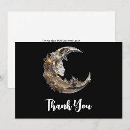 Schönes Gesicht auf dem Mond Dankeskarte