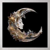 Schönes Gesicht auf dem Mond