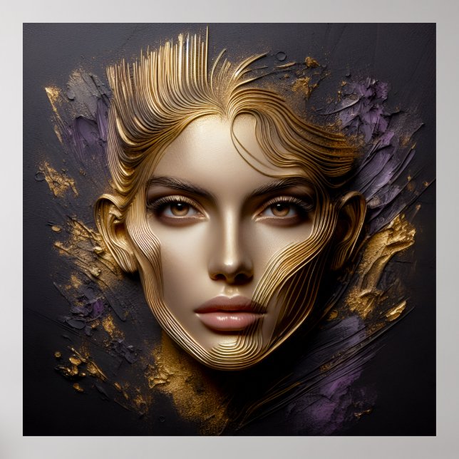 Schönes Gesicht - KI-Regeln Poster (Vorne)