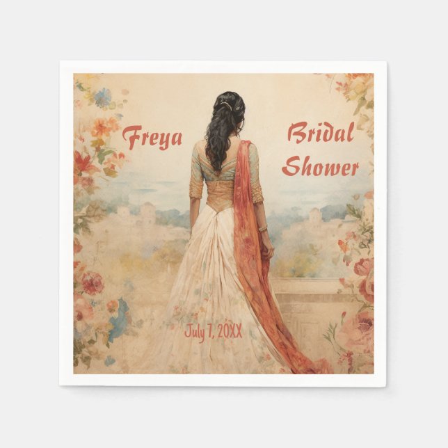 Schönes Girl Personalisiert Serviette (Vorderseite)