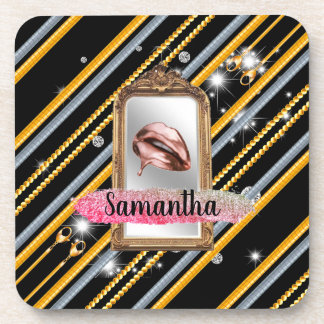 Schönes Girly-Geschenk Eleganter Chic Custom Getränkeuntersetzer