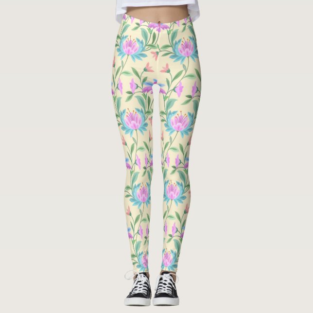 Schönes, glänzendes Muster Leggings (Vorderseite)