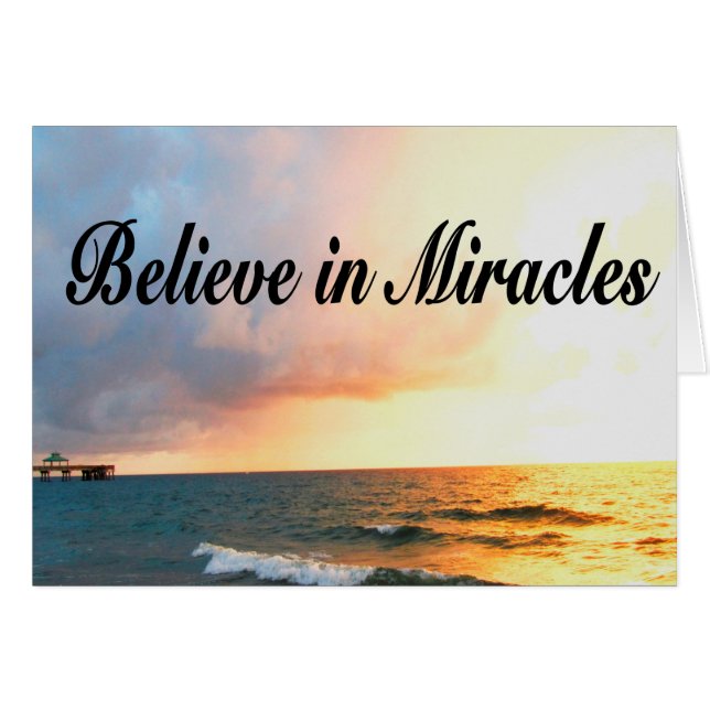 SCHÖNES GLAUBEN IN MIRACLES SUNRISE DESIGN (Vorderseite (Horizontal))