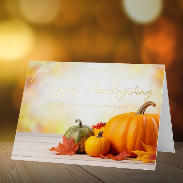 Schönes Glück Thanksgiving Custom Business Gold (Von Creator hochgeladen)