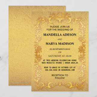Schönes Gold Einladung