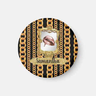 Schönes Gold Eleganter Chic Custom Magnet