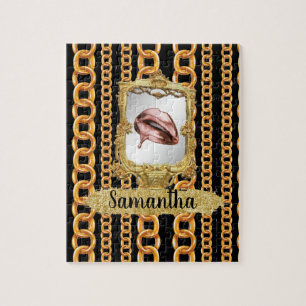 Schönes Gold Eleganter Chic Custom Puzzle